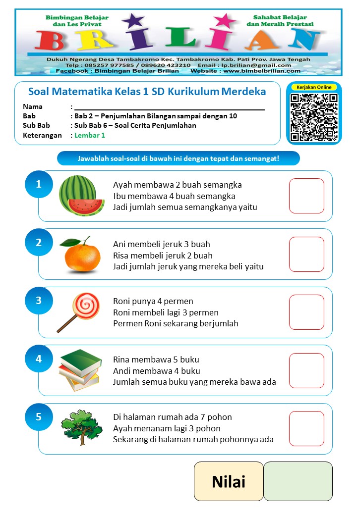 Lkpd Matematika Kelas 2 Sd Kurikulum Merdeka